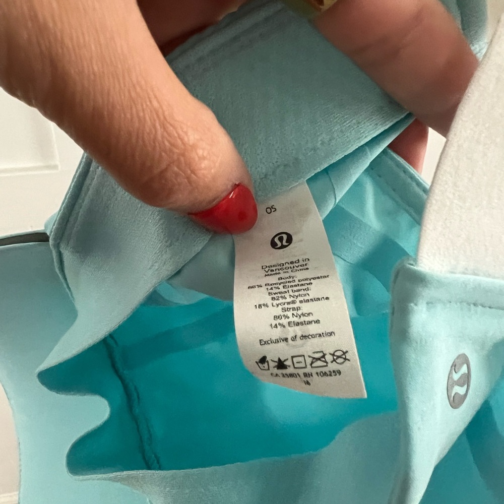 Lululemon Fast and Free light blue ponytail hat - Picture 5 of 6